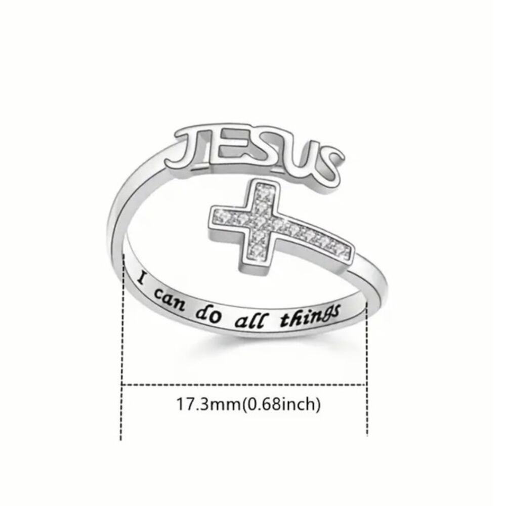 Jesus adjustable ring ( I can do all things).